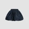 Bubble mini skirt in organic cotton poplin