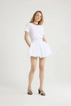 Bubble mini skirt in organic cotton