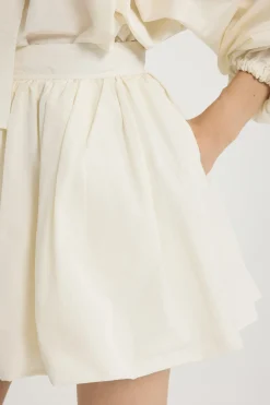 Bubble mini skirt in recycled faille