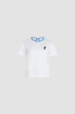 Contrast collar t-shirt in organic cotton