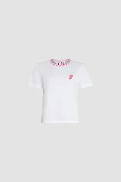 Contrast collar t-shirt in organic cotton
