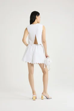 Crop top in quilted sustainable viscose blend