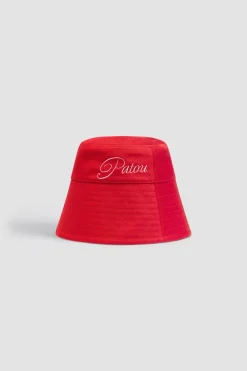 Embroidered Patou logo bucket hat in cotton