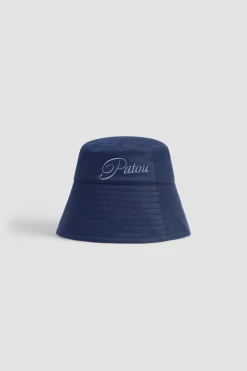Embroidered Patou logo bucket hat in cotton