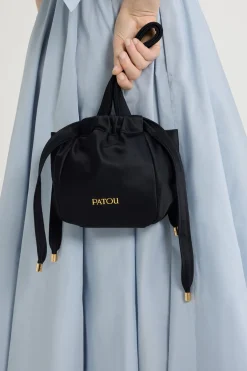 Evening pouch in recycled satin