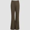 Flared trousers in organic cotton gabardine