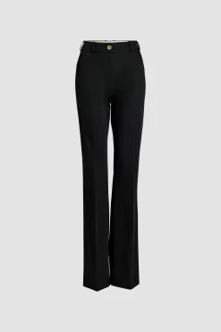 Flared trousers in organic cotton