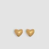 Heart earrings in gold-plated brass