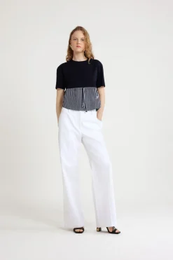 Hybrid t-shirt in organic cotton