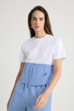 Hybrid t-shirt in organic cotton