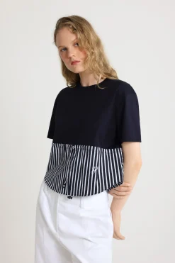 Hybrid t-shirt in organic cotton
