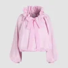 Iconic drawstring top in organic cotton poplin