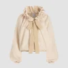 Iconic drawstring top in organic cotton poplin