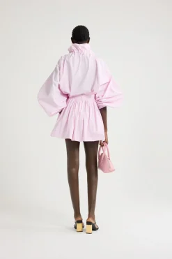 Iconic drawstring top in organic cotton poplin