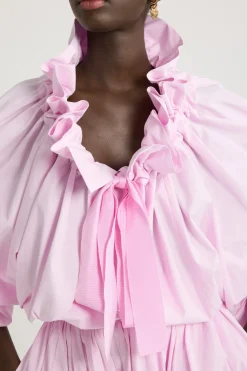 Iconic drawstring top in organic cotton poplin