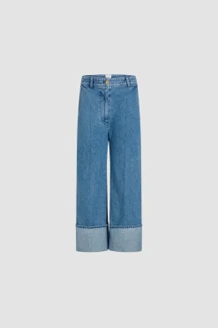 Iconic trousers in cotton denim