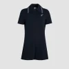 JP monogram embroidery mini polo dress in piqué organic cotton
