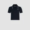 JP monogram embroidery polo shirt in piqué organic cotton