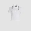 JP monogram embroidery polo shirt in piqué organic cotton