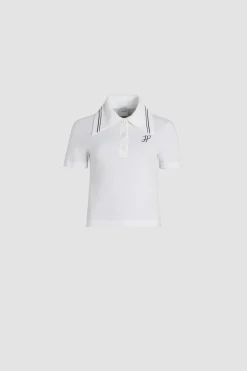 JP monogram embroidery polo shirt in piqué organic cotton