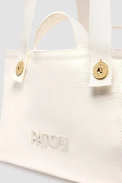 Large Patou logo trapeze tote in cotton canvas