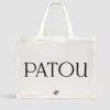 Large Patou tote in cotton canvas