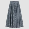 Long volume skirt in printed organic cotton poplin