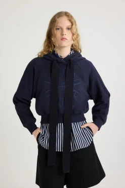 Medallion hoodie in organic cotton