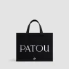 Medium Patou logo tote in cotton canvas