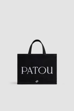 Medium Patou logo tote in cotton canvas