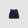 Mini shorts in cotton denim