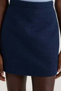 Mini skirt in lightweight organic cotton tweed