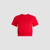 Open back t-shirt in organic cotton
