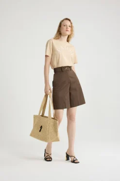 Patou logo and JP monogram t-shirt in organic cotton