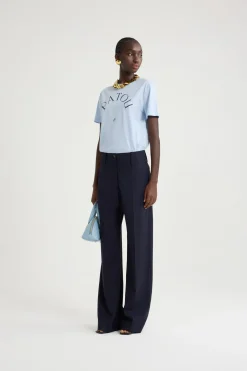 Patou logo and JP monogram t-shirt in organic cotton