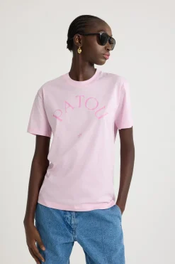 Patou logo and JP monogram t-shirt in organic cotton