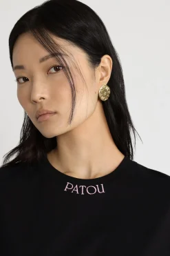 Patou logo embroidered t-shirt in organic cotton