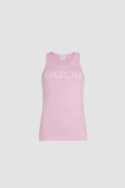 Patou logo tank top in organic cotton