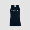 Patou logo tank top in organic cotton