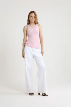 Patou logo tank top in organic cotton