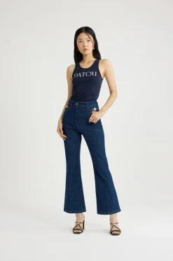 Patou logo tank top in organic cotton