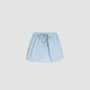 Puffy mini skirt in recycled faille
