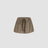 Puffy mini skirt in recycled faille