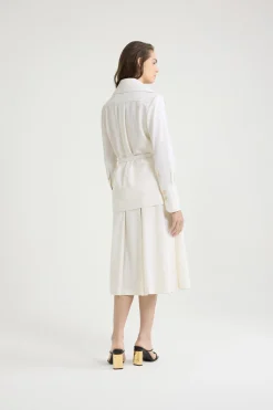 Safari jacket in sustainable technical wool twill
