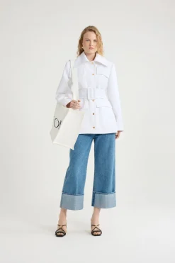 Safari parka in organic cotton gabardine
