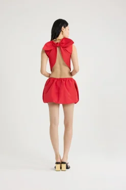 Scarf top in recycled ottoman faille