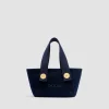 Small Patou logo trapeze tote in cotton canvas