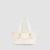 Small Patou logo trapeze tote in cotton canvas