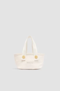 Small Patou logo trapeze tote in cotton canvas