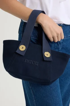 Small Patou logo trapeze tote in cotton canvas